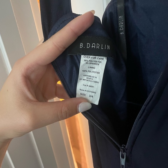 Navy blue formal B. Darlin dress - Picture 4 of 5